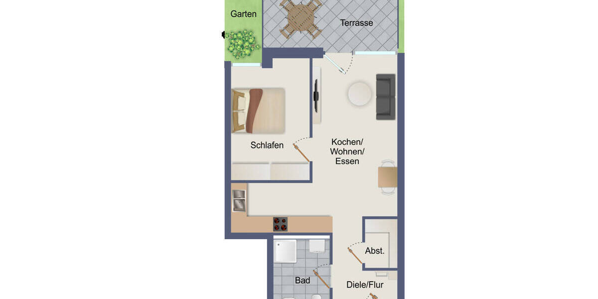 Etagenwohnung Herrenberg / Gültstein Gültstein - 2 Zimmer, 56 m&sup2;, 349.500&euro; | Angebot:25776983