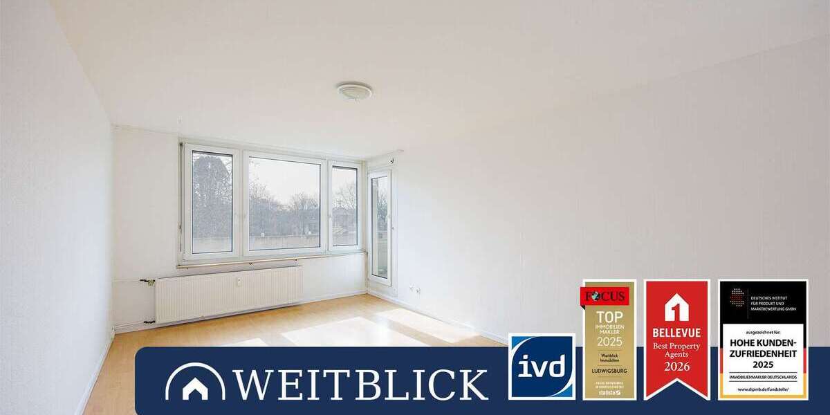 Etagenwohnung Ludwigsburg - 4 Zimmer, 83 m&sup2;, 1.100&euro; | Angebot:25719624