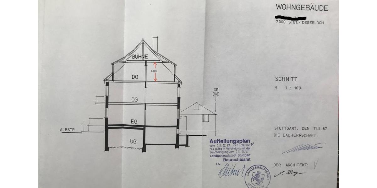 Dachgeschoßwohnung Stuttgart Degerloch - 3 Zimmer, 55 m&sup2;, 285.000&euro; | Angebot:24346020