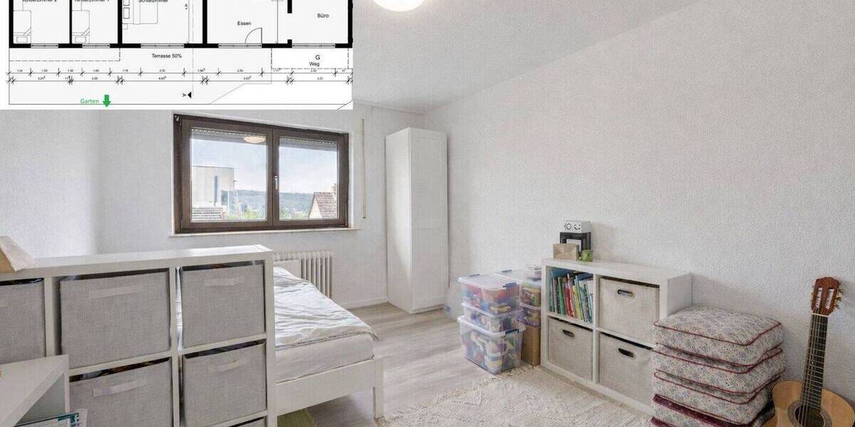 Etagenwohnung Esslingen Zell - 4 Zimmer, 137 m&sup2;, 385.000&euro; | Angebot:25969939