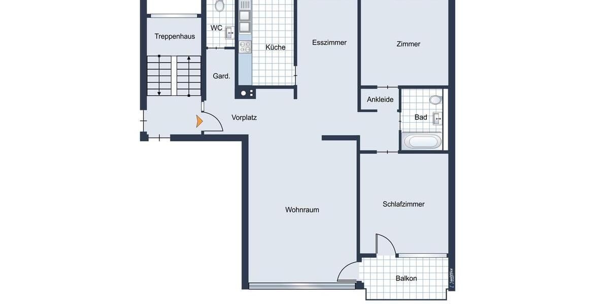 Erdgeschoßwohnung Ludwigsburg Eglosheim - 3.5 Zimmer, 98 m&sup2;, 1.200&euro; | Angebot:24674111
