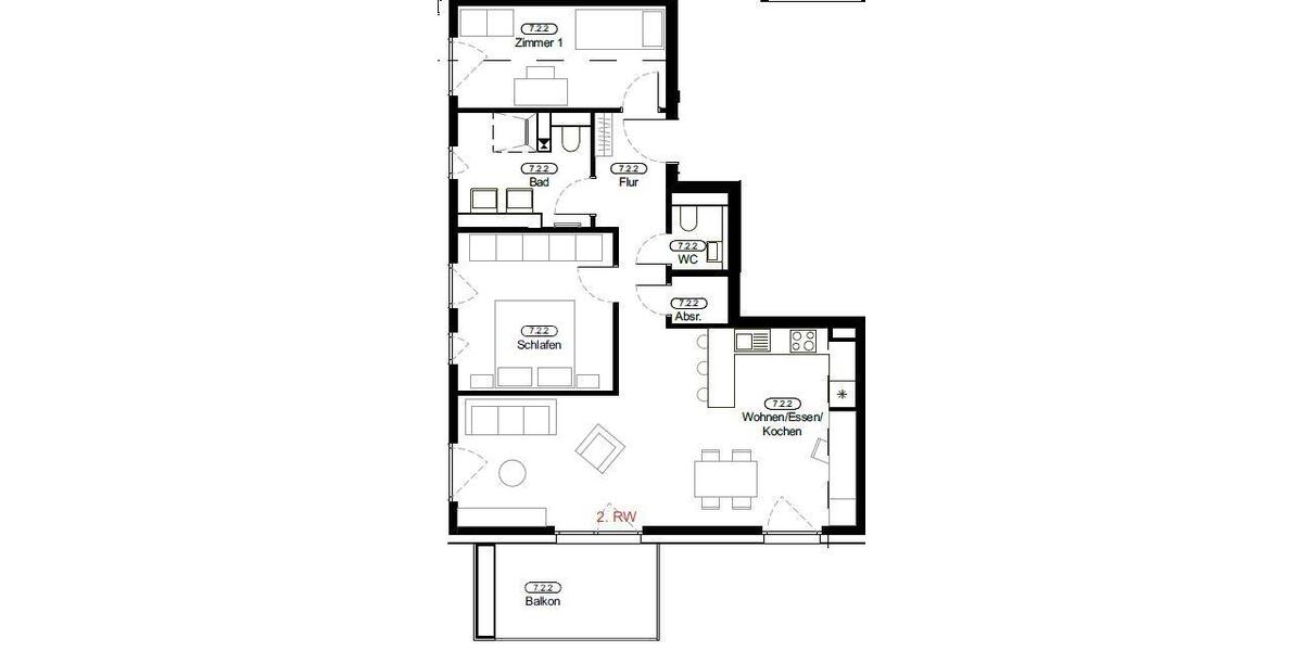 Etagenwohnung Remseck am Neckar - 3 Zimmer, 80 m&sup2;, 1.560&euro; | Angebot:25919061
