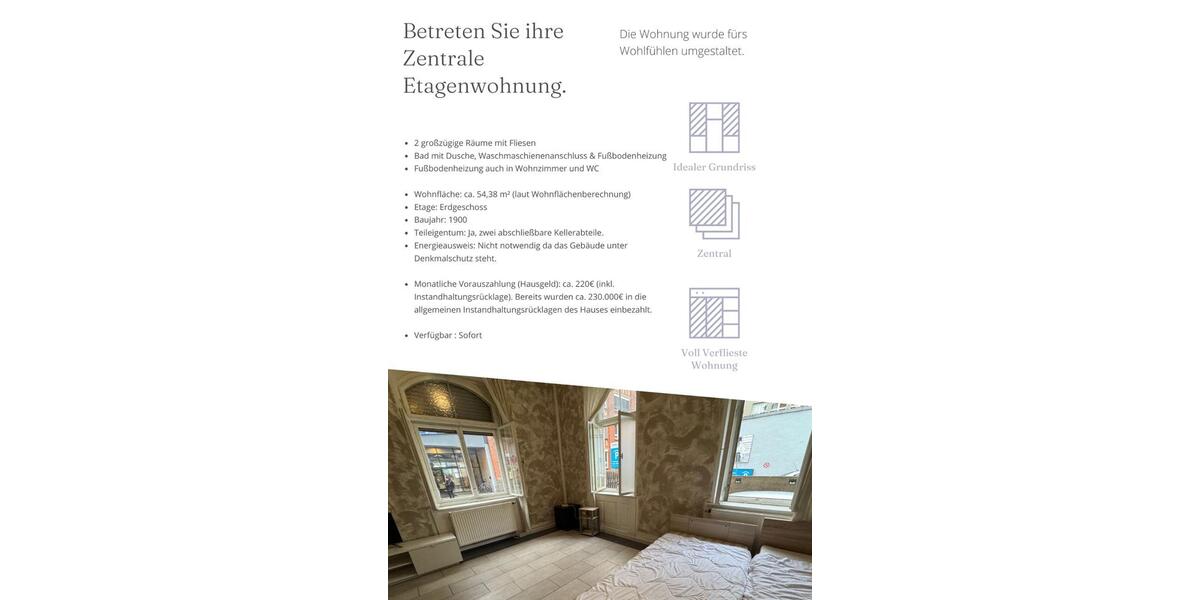 Erdgeschoßwohnung Esslingen am Neckar - 2 Zimmer, 54 m&sup2;, 224.000&euro; | Angebot:24541888