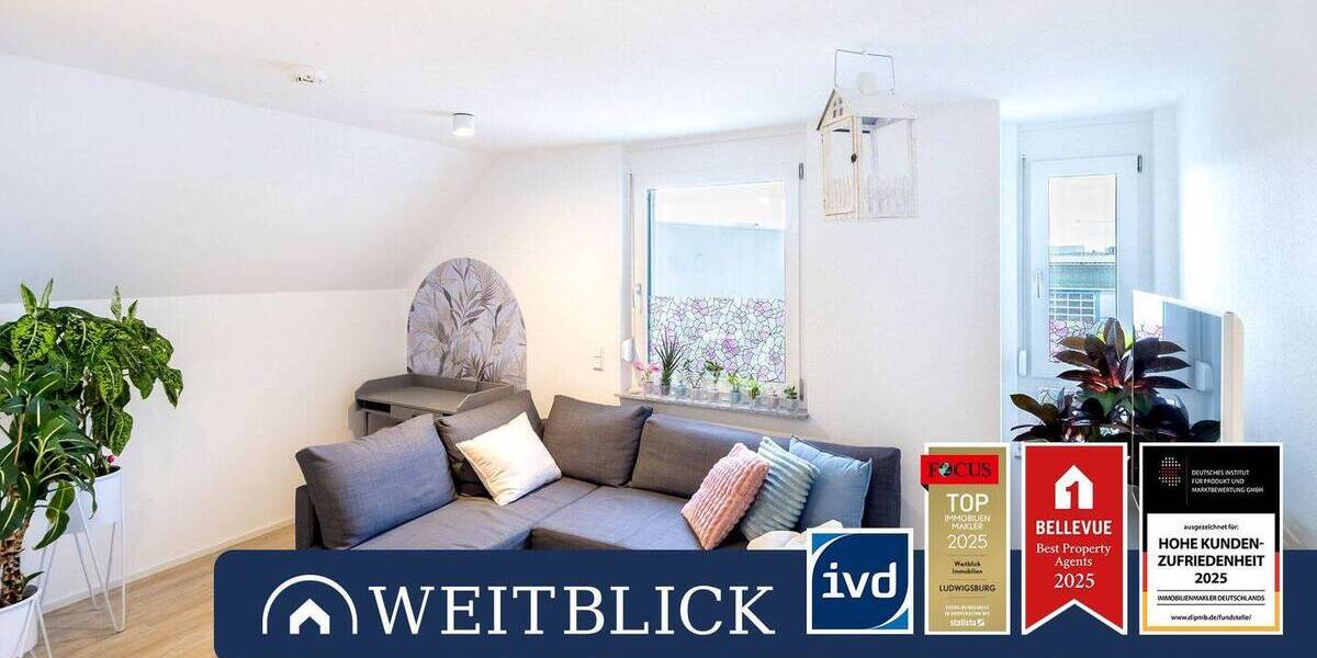 Etagenwohnung Ludwigsburg West - 2 Zimmer, 34 m&sup2;, 620&euro; | Angebot:25996669