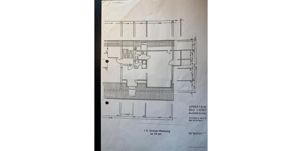 Dachgeschoßwohnung Bad Liebenzell - 1.5 Zimmer, 54 m&sup2;, 122.000&euro; | Angebot:24952201