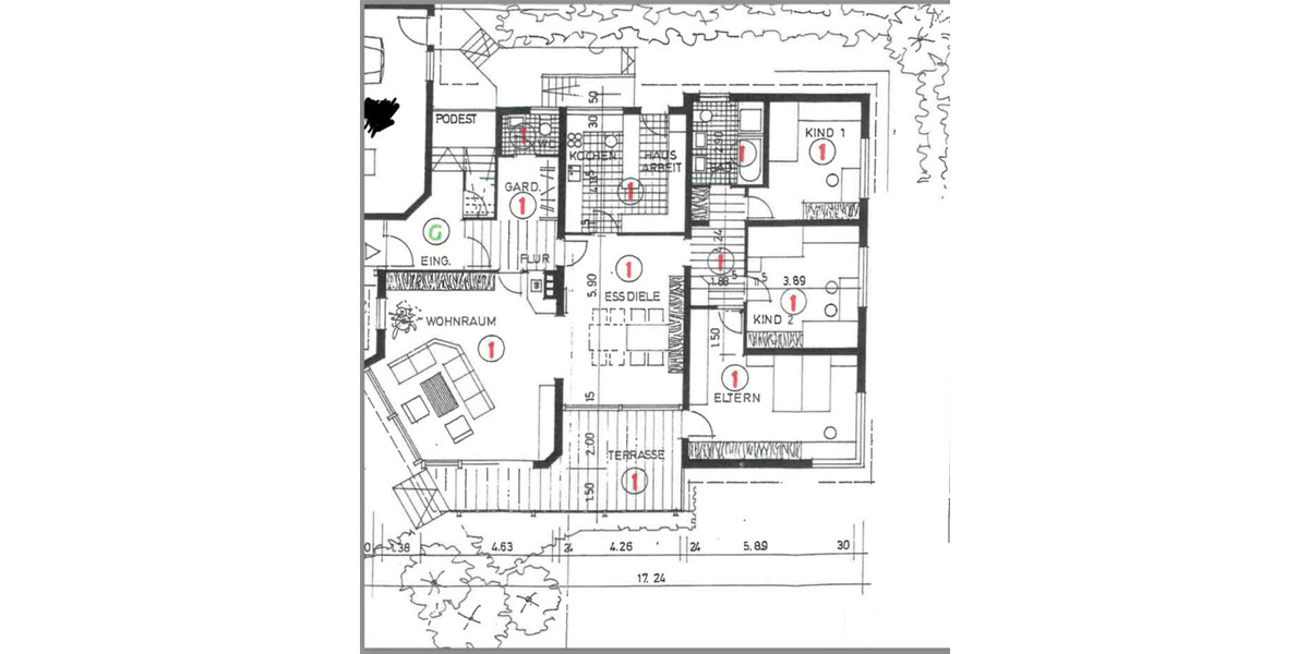Erdgeschoßwohnung Neckartenzlingen - 5 Zimmer, 168 m&sup2;, 1.950&euro; | Angebot:25721130