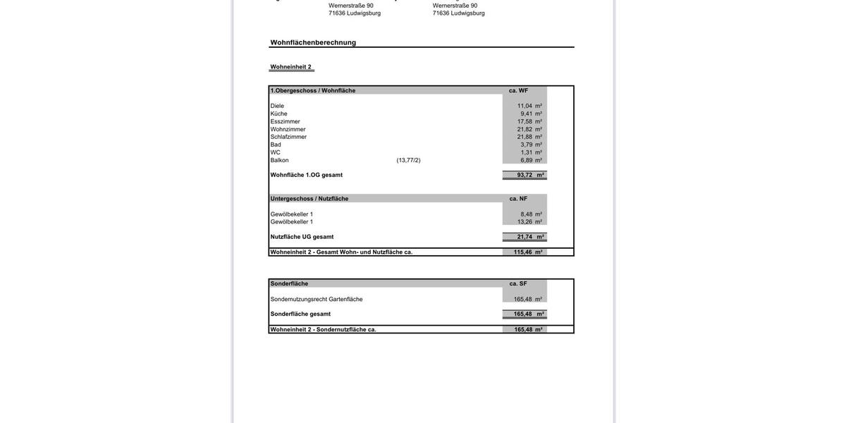 Etagenwohnung Ludwigsburg Pflugfelden - 3 Zimmer, 93 m&sup2;, 400.000&euro; | Angebot:24661285