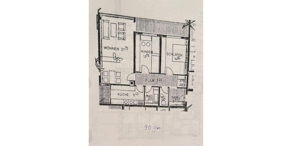Etagenwohnung Sindelfingen Maichingen - 3 Zimmer, 99 m&sup2;, 330.000&euro; | Angebot:23964901