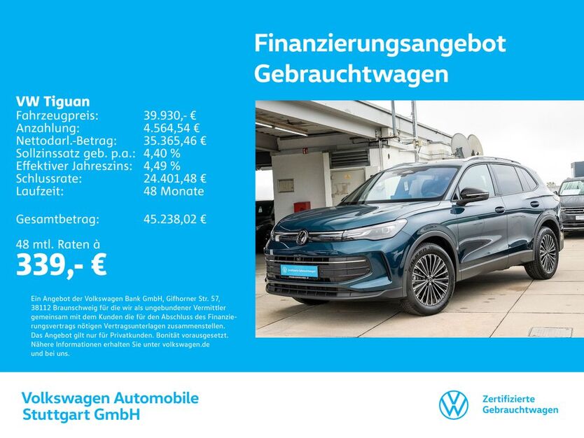 VW Tiguan 6.120 km 39.930 € Stuttgart-Wangen 70188