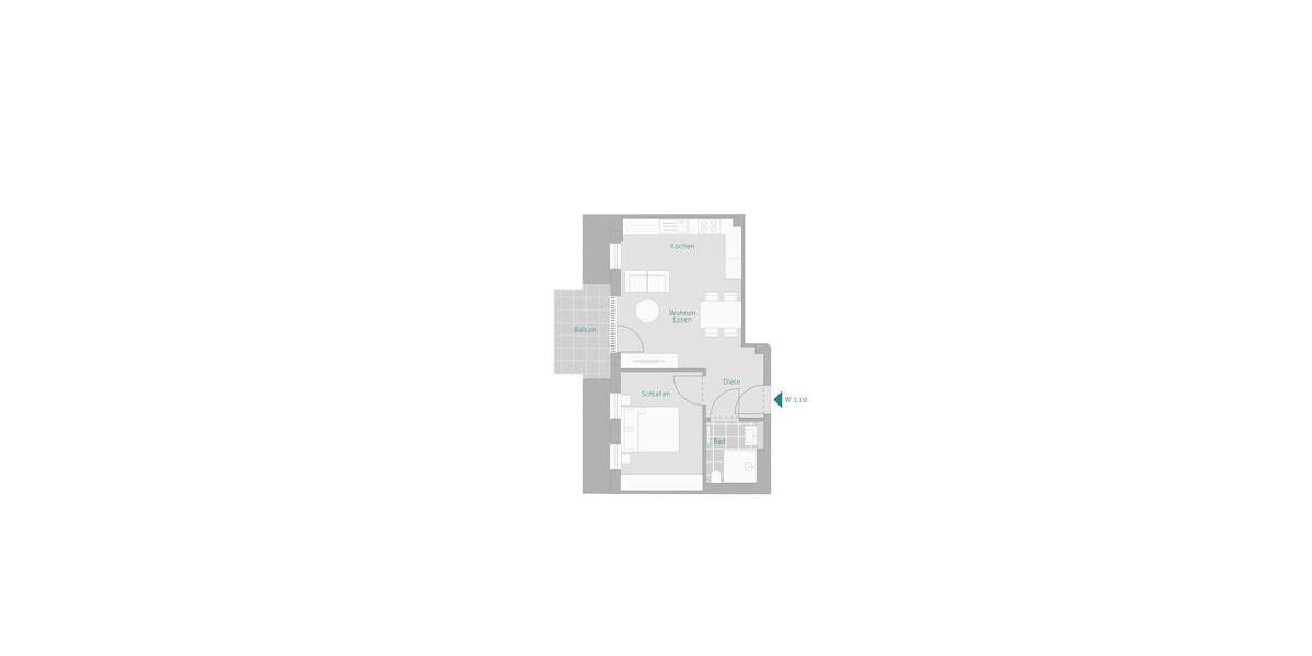 Etagenwohnung Renningen - 2 Zimmer, 44 m&sup2;, 354.000&euro; | Angebot:25692091