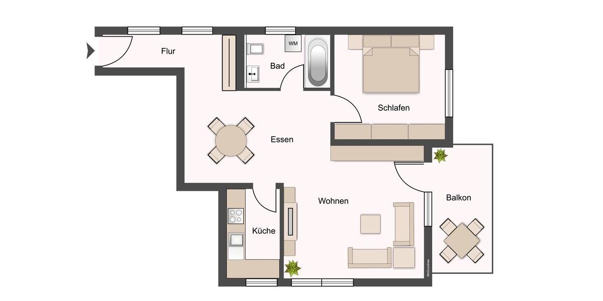 Etagenwohnung Neuhausen auf den Fildern - 2.5 Zimmer, 69 m&sup2;, 870&euro; | Angebot:24755082