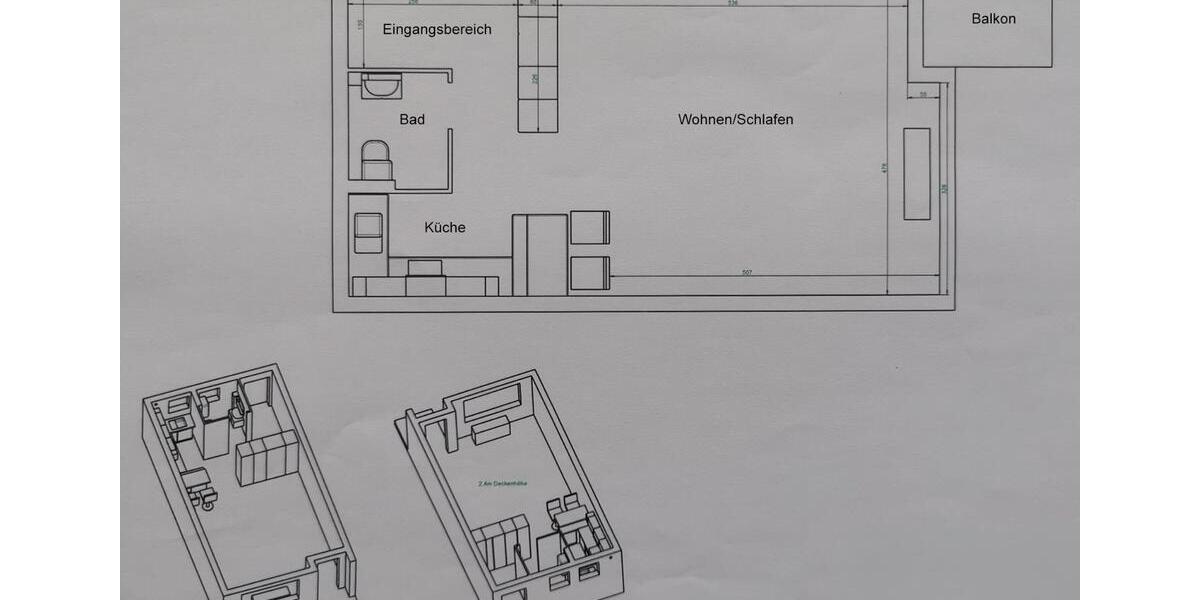 Etagenwohnung Ludwigsburg Pflugfelden - 1 Zimmer, 43 m&sup2;, 198.000&euro; | Angebot:26022291