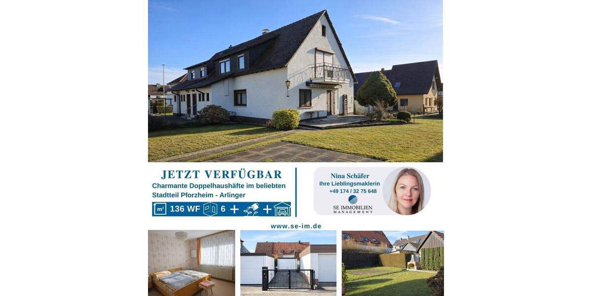 Doppelhaushälfte Pforzheim Arlinger - 6 Zimmer, 136 m&sup2;, 340.000&euro; | Angebot:25708108
