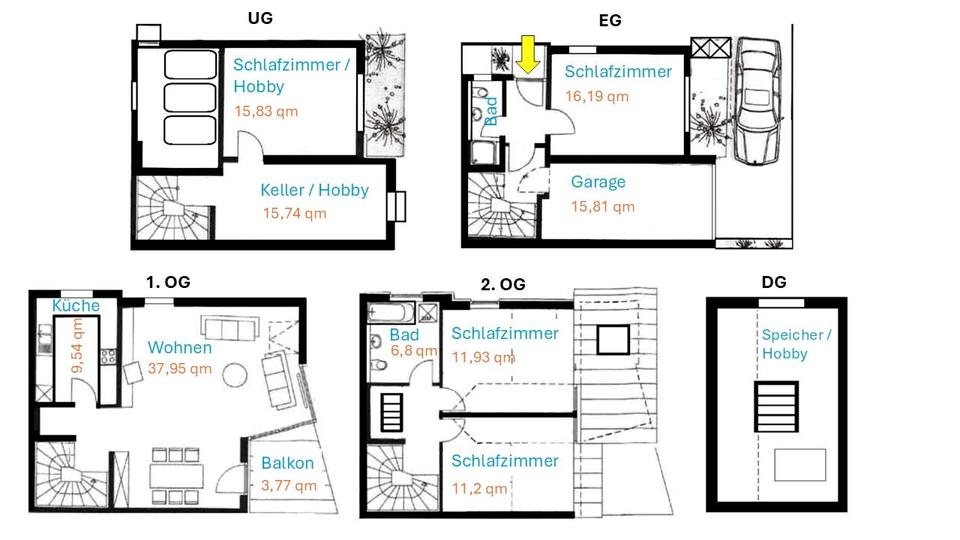 Reihenhaus Friolzheim - 5.5 Zimmer, 115 m&sup2;, 435.000&euro; | Angebot:25164453