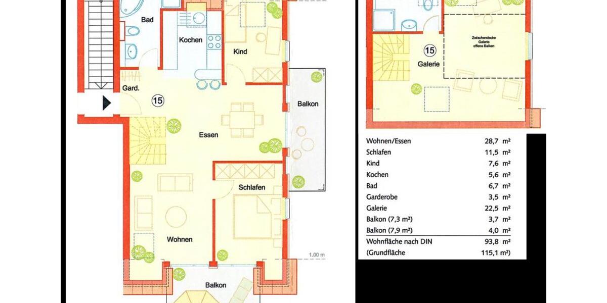 Maisonettenwohnung Neuhausen auf den Fildern - 4.5 Zimmer, 94 m&sup2;, 499.000&euro; | Angebot:24327307
