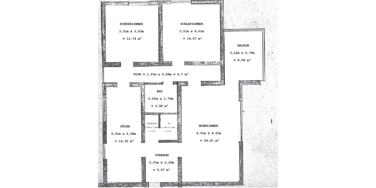 Etagenwohnung Stuttgart Botnang - 3 Zimmer, 89 m&sup2;, 1.350&euro; | Angebot:26529045