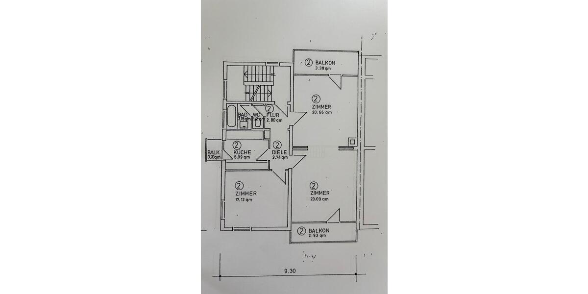 Etagenwohnung Pforzheim Dillweißenstein - 3 Zimmer, 87 m&sup2;, 1.150&euro; | Angebot:26020902