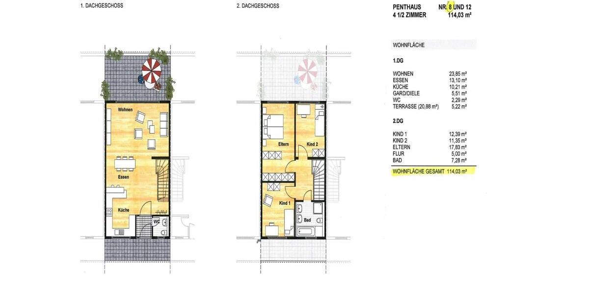 Reihenhaus Asperg - 4.5 Zimmer, 114 m&sup2;, 519.000&euro; | Angebot:26987308
