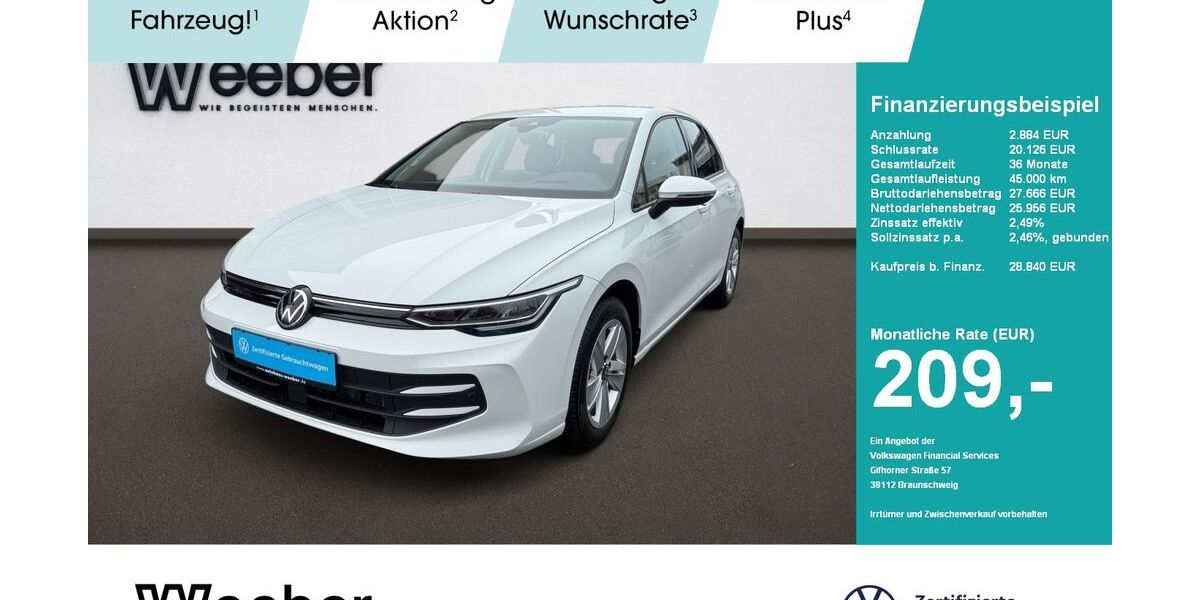 VW Golf 10.767 km 28.040 &euro; Weil der Stadt 71263