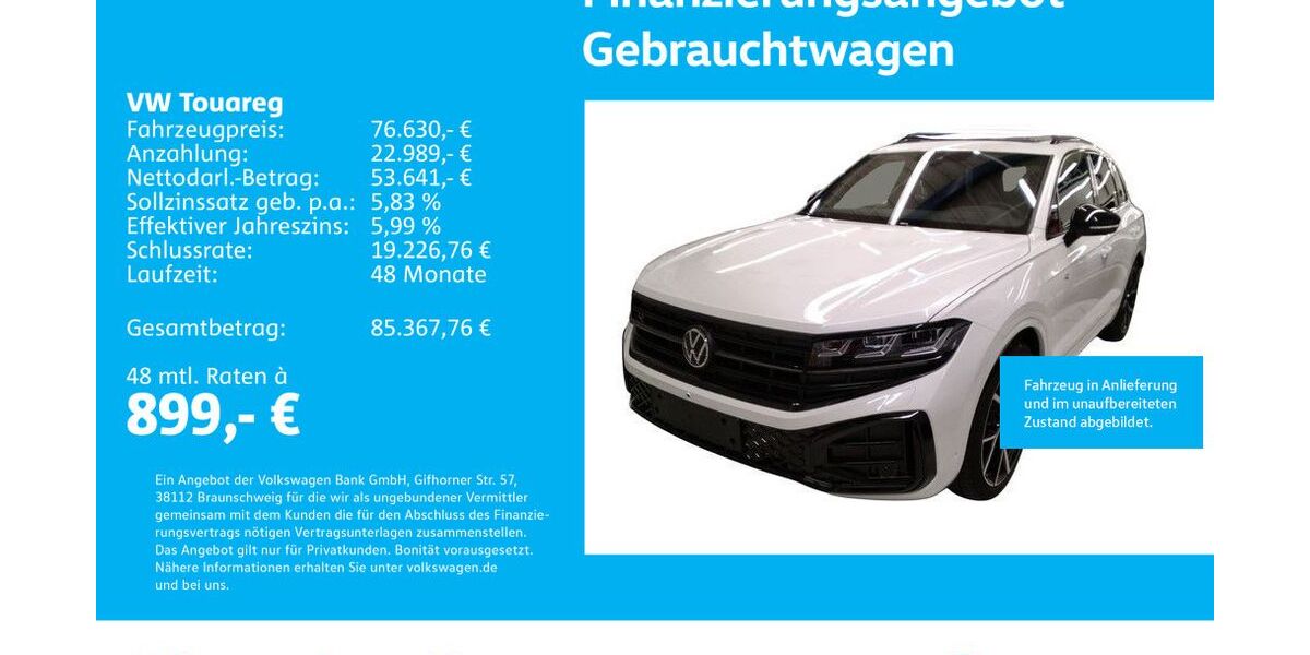 VW Touareg 15.937 km 76.630 &euro; Stuttgart-Feuerbach 70469