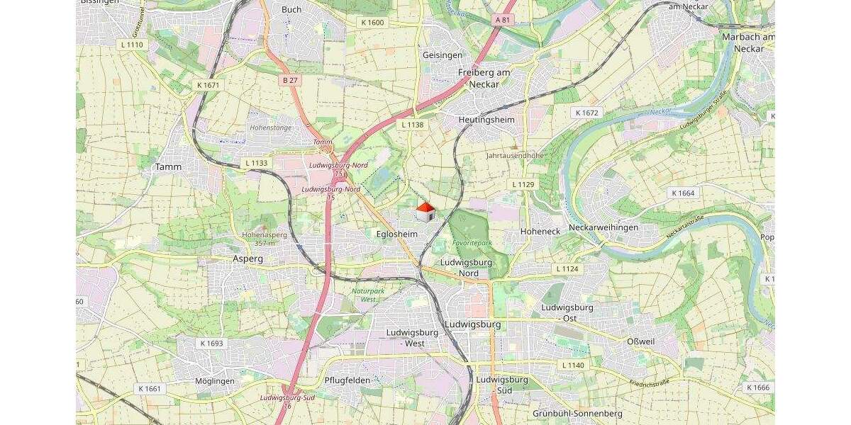 Etagenwohnung Ludwigsburg Eglosheim - 3 Zimmer, 84 m&sup2;, 289.000&euro; | Angebot:24452586