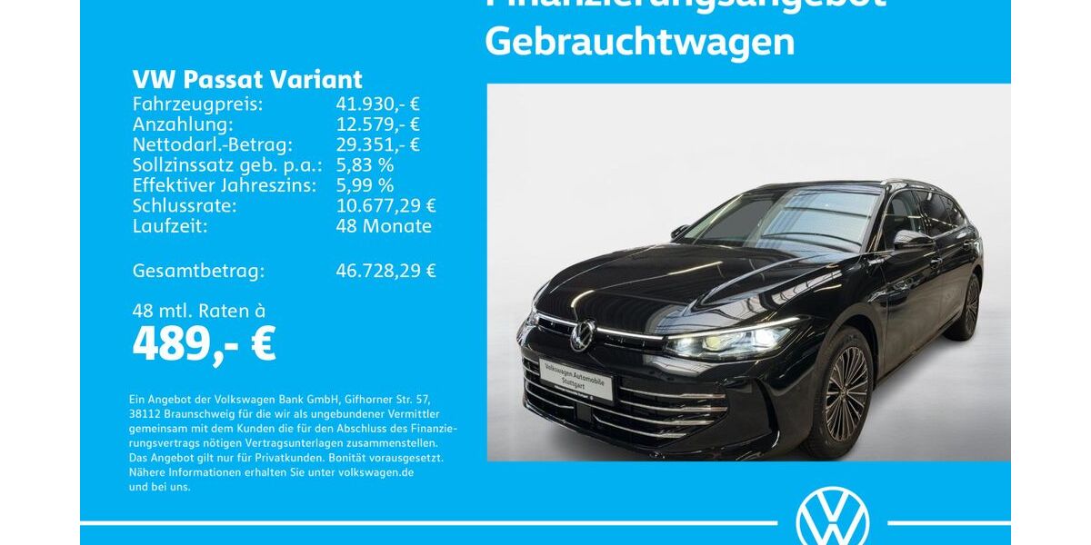 VW Passat Variant 1.505 km 41.930 &euro; Stuttgart-Feuerbach 70469