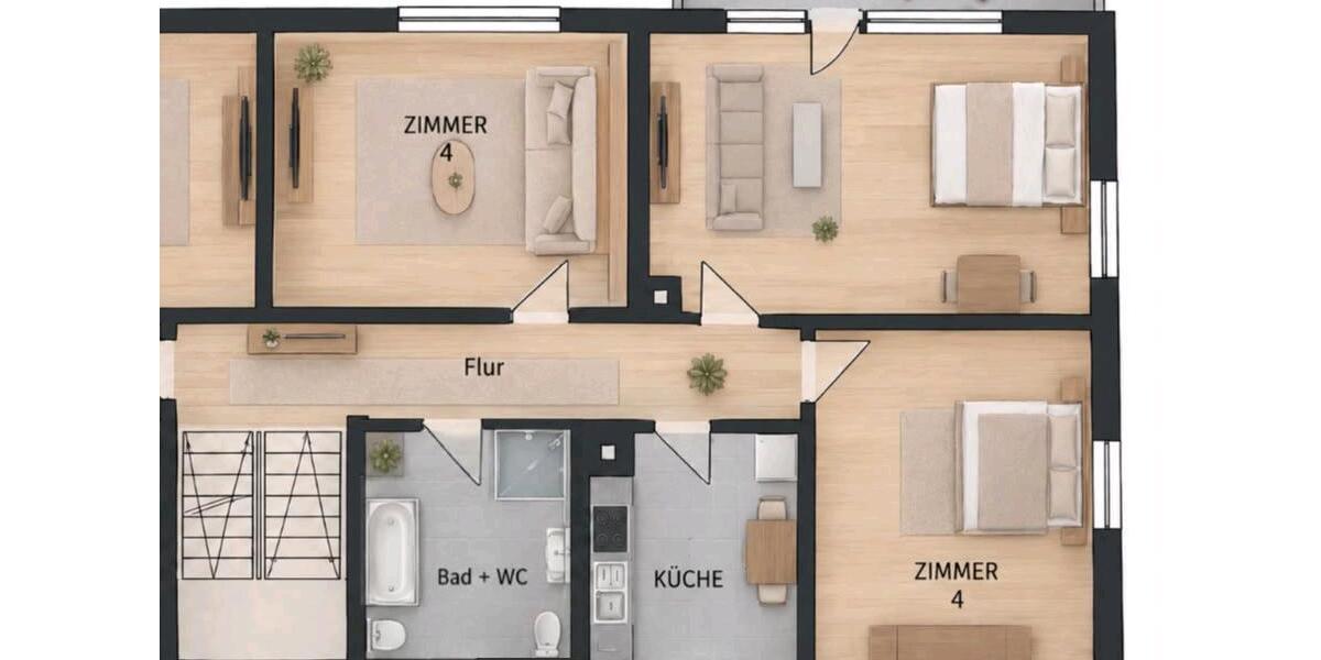 Etagenwohnung Esslingen am Neckar Oberesslingen - 3 Zimmer, 66 m&sup2;, 1.150&euro; | Angebot:27600613