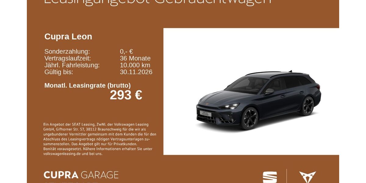 Cupra Leon 21.628 km 29.530 &euro; Stuttgart-Feuerbach 70469