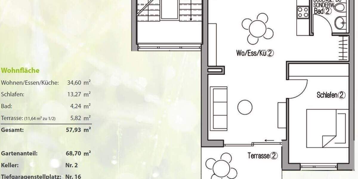 Etagenwohnung Sindelfingen Darmsheim - 2 Zimmer, 57 m&sup2;, 320.000&euro; | Angebot:25695313