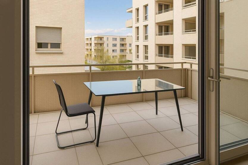 Möblierte 2-Zimmer-Wohnung mit Balkon und Einbauküche in unmittelbarer Daimler-Nähe 2 zimmer