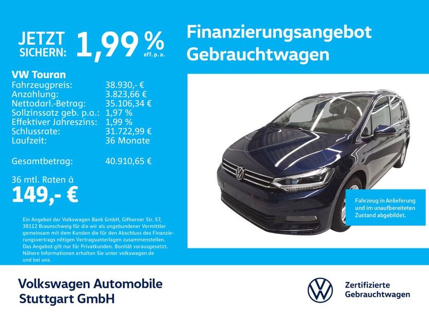 VW Touran 9.451 km 38.930 € Stuttgart-Feuerbach 70469