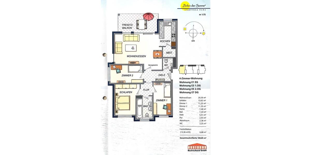 Erdgeschoßwohnung Remseck am Neckar - 4.5 Zimmer, 101 m&sup2;, 630.000&euro; | Angebot:25472231