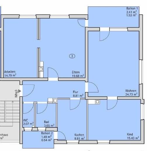 Etagenwohnung Mühlacker Dürrmenz - 4 Zimmer, 102 m&sup2;, 275.000&euro; | Angebot:23970587