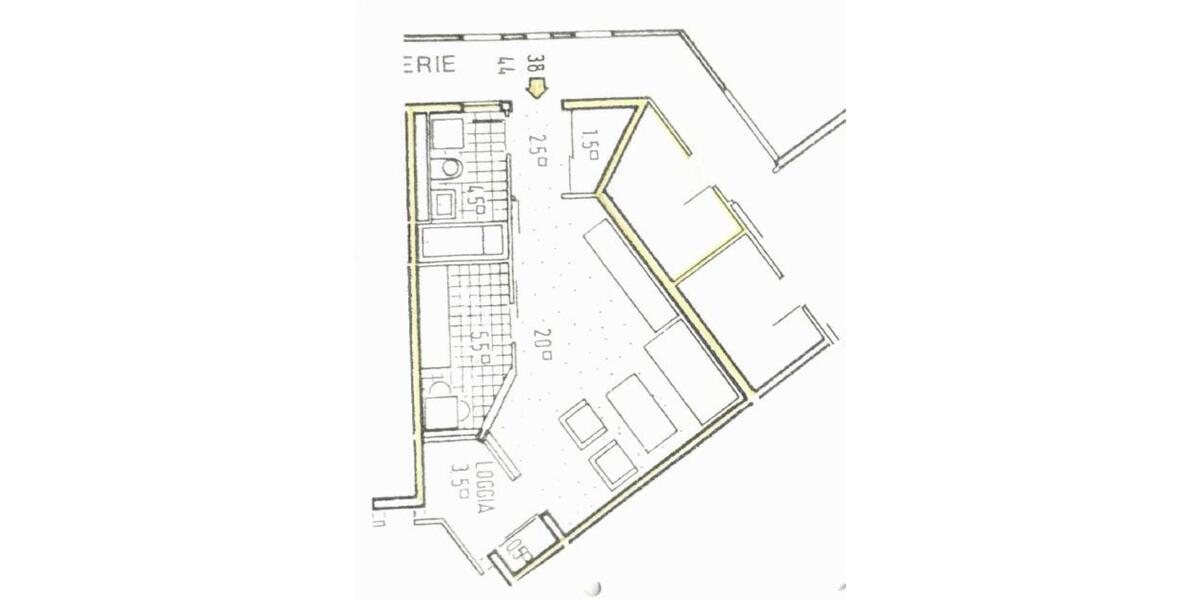 1 Zimmer Wohnung mit separater Küche 1 zimmer