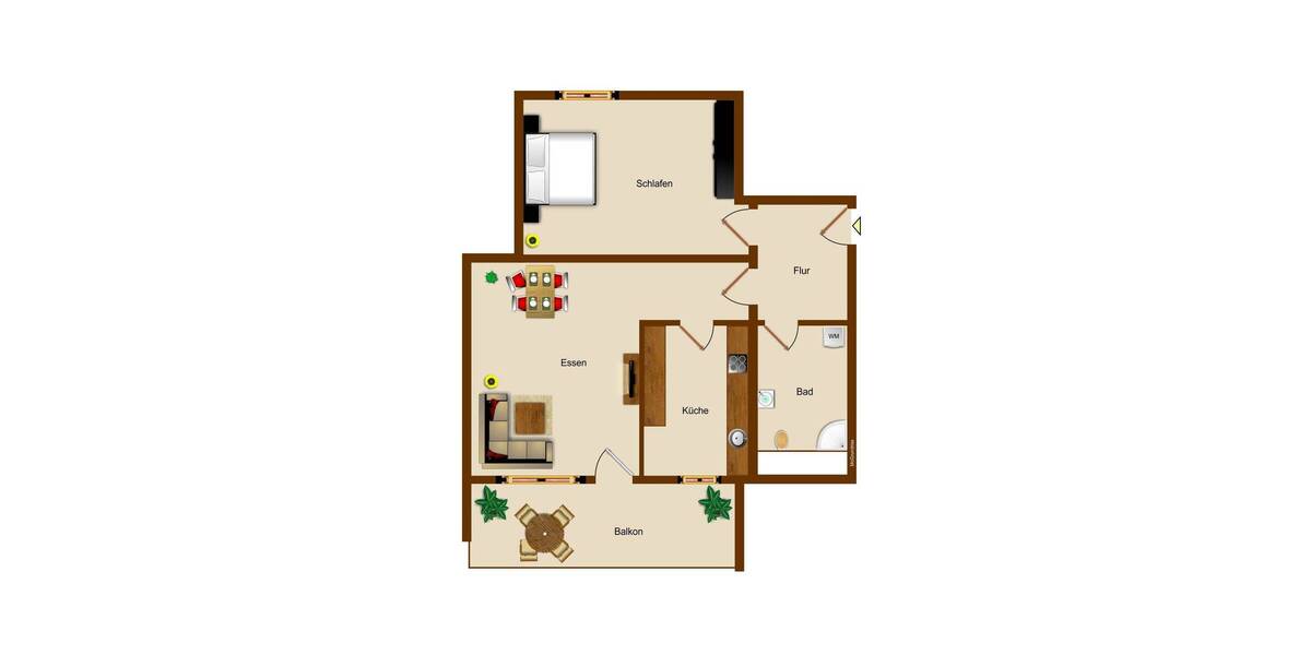 Etagenwohnung Leonberg Warmbronn - 2 Zimmer, 54 m&sup2;, 680&euro; | Angebot:26643632