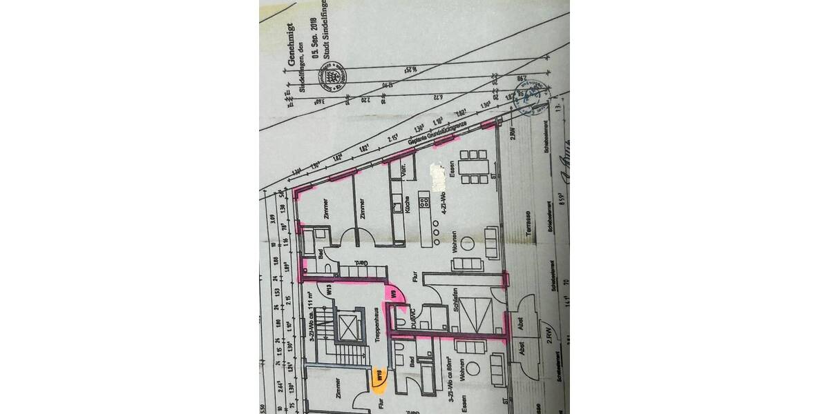 Etagenwohnung Sindelfingen Mitte - 4 Zimmer, 122 m&sup2;, 1.920&euro; | Angebot:26891906