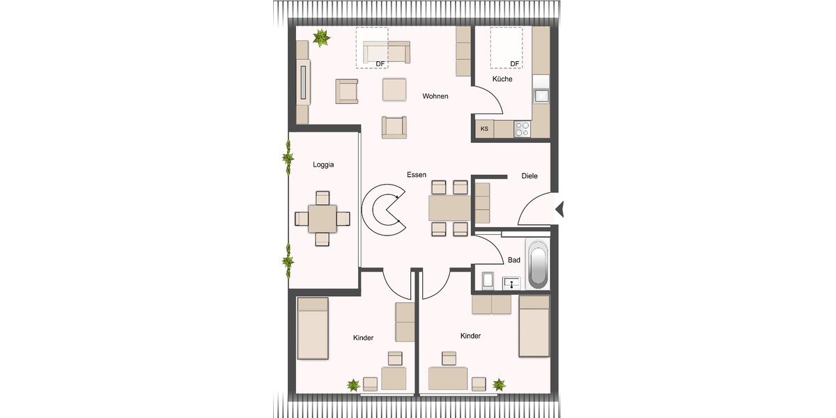 3,5-bis 4-Zi.-Galerie-ETW - Außergewöhnlich Wohnen in ruhiger Lage von Stuttgart-Möhringen - Maisonettenwohnung Stuttgart / Möhringen Möhringen (Stadtbezirk) | Angebot:27004643