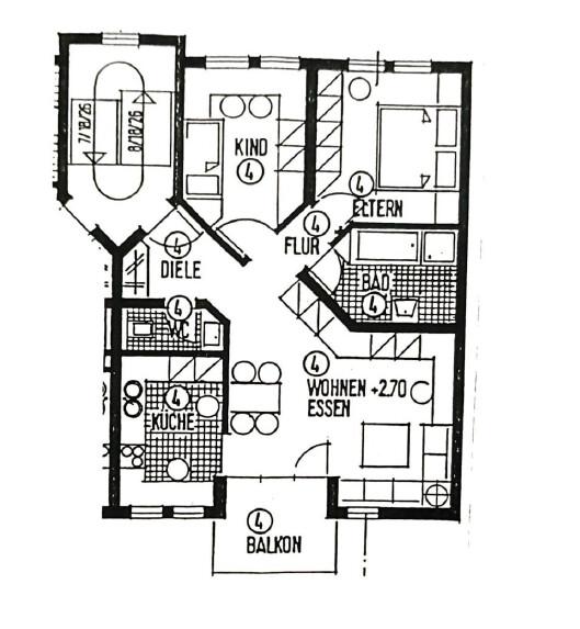 Etagenwohnung Bietigheim-Bissingen Bissingen - 3 Zimmer, 70 m&sup2;, 1.050&euro; | Angebot:26478386