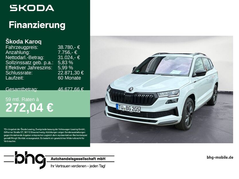 Skoda Karoq 9.193 km 38.780 € Tübingen 72072
