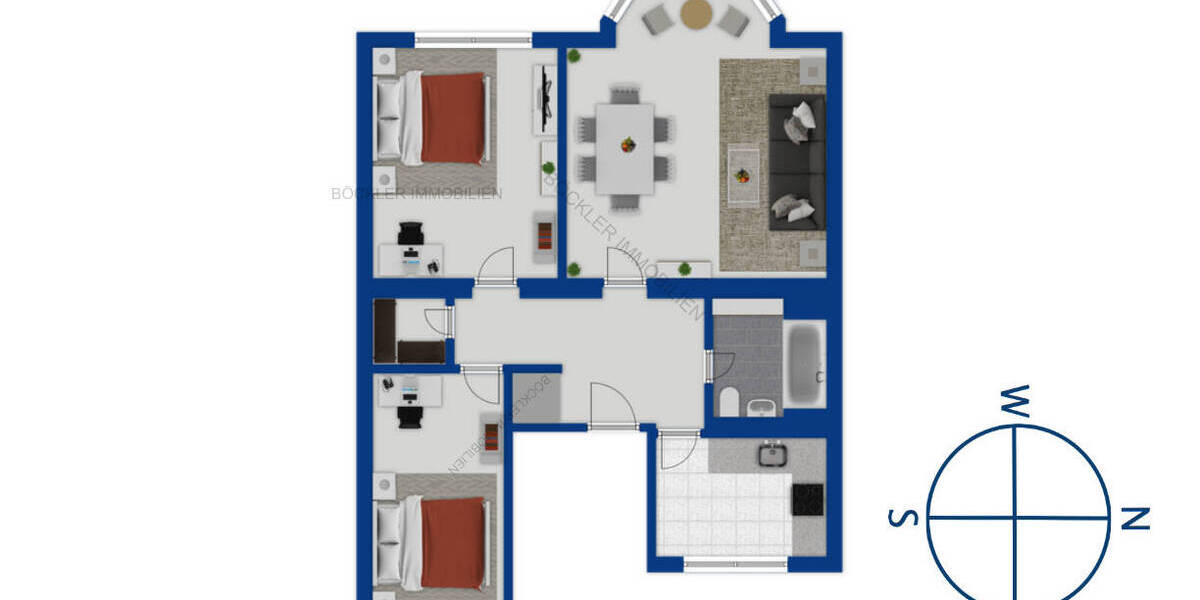 Etagenwohnung Pforzheim Nordstadt - 3 Zimmer, 72 m&sup2;, 700&euro; | Angebot:26572683